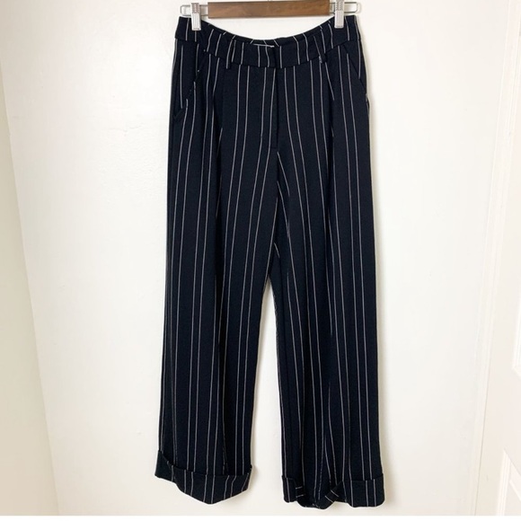 I.Am.Gia Pants Black White Mira Striped Wide Leg High Rise Zip Back Pock… - Picture 6 of 11